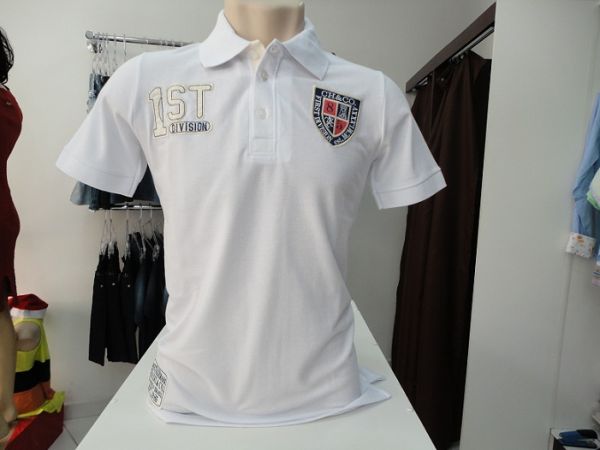 Polo Masc. C/ Patch e Bordado